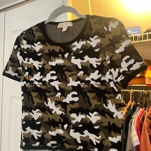Michael Kors Camo Knitted Tee